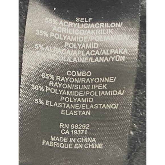 Tibi Womens Black Textured Knit Sweater L designer neutral fun shaggy texture - Picture 4 of 10